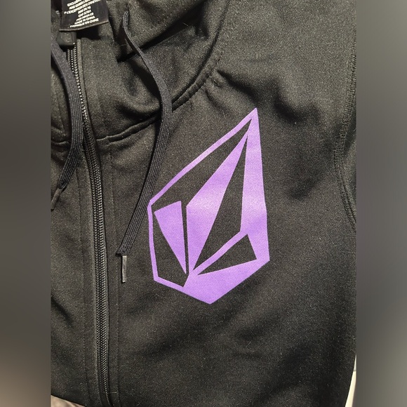 Volcom Black Logo Full Zip Hoodie - Picture 6 of 7
